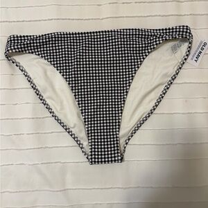 Old Navy Checkered Black and White Bikini Bottom